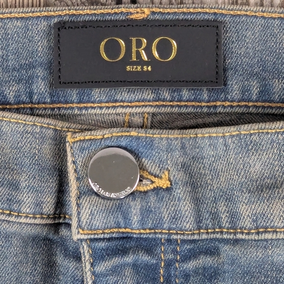 ORO Los Angeles Size 34 Denim Jeans Distressed And Stained Intentionally - Picture 6 of 14